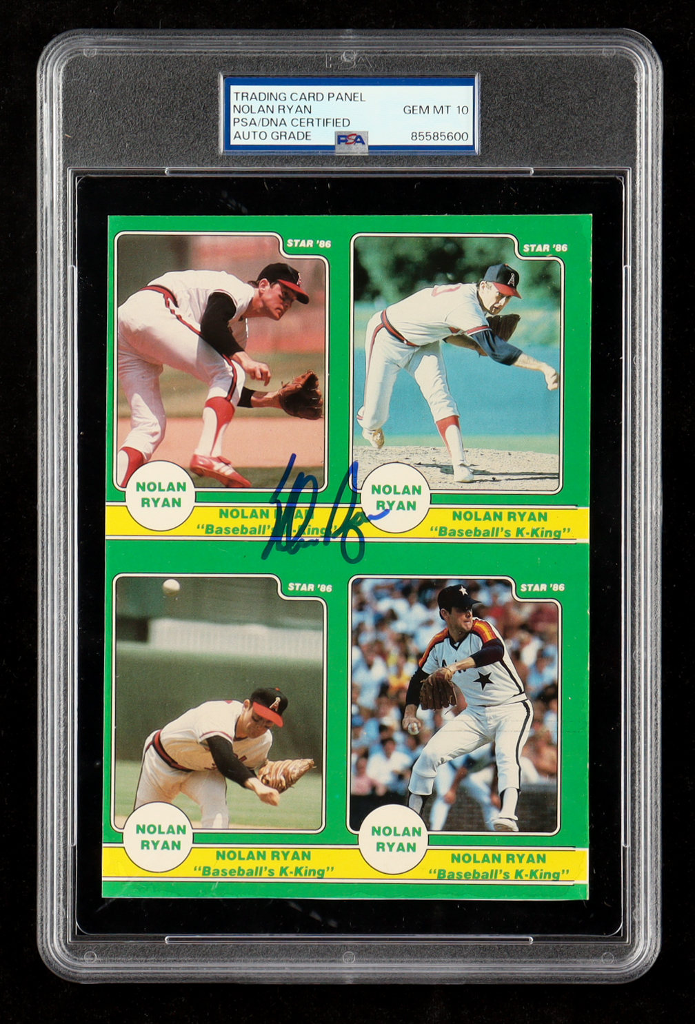 Nolan Ryan Signed Uncut Sheet of 1986 Star Cards (PSA 10) at PristineAuction.com Nolan Ryan Signed Uncut Sheet of 1986 Star Cards (PSA 10) at PristineAuction.com
