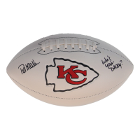 Patrick Mahomes Sr. Signed Chiefs Logo White Panel Football Inscribed "Who's Your Daddy?" (Schwartz) at PristineAuction.com