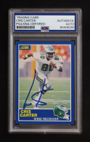 Cris Carter Signed 1989 Score #72 RC (PSA | Auto Grade PSA Authentic) at PristineAuction.com