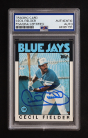 Cecil Fielder Signed 1986 Topps #386 RC (PSA | Auto Grade PSA Authentic) at PristineAuction.com