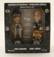 Vince Lambardi & Henry Jordan Packers Legends of Lambeau 5" Ceramic Bobbleheads Set with Original Packaging at PristineAuction.com
