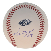 Junior Caminero Signed OML Rays 25th Anniversary Logo Baseball (Beckett) at PristineAuction.com