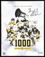 Brad Marchand Signed LE Bruins 1000 Games Played 11x14 Photo on Canvas (Marchand) at PristineAuction.com