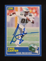 Cris Carter Signed 1989 Score #72 RC (Schwartz) at PristineAuction.com