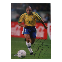 Roberto Carlos Signed 11.25x16.25 Photo (PSA) at PristineAuction.com