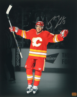 Johnny Gaudreau Signed Flames 16x20 Photo (Gaudreau) at PristineAuction.com