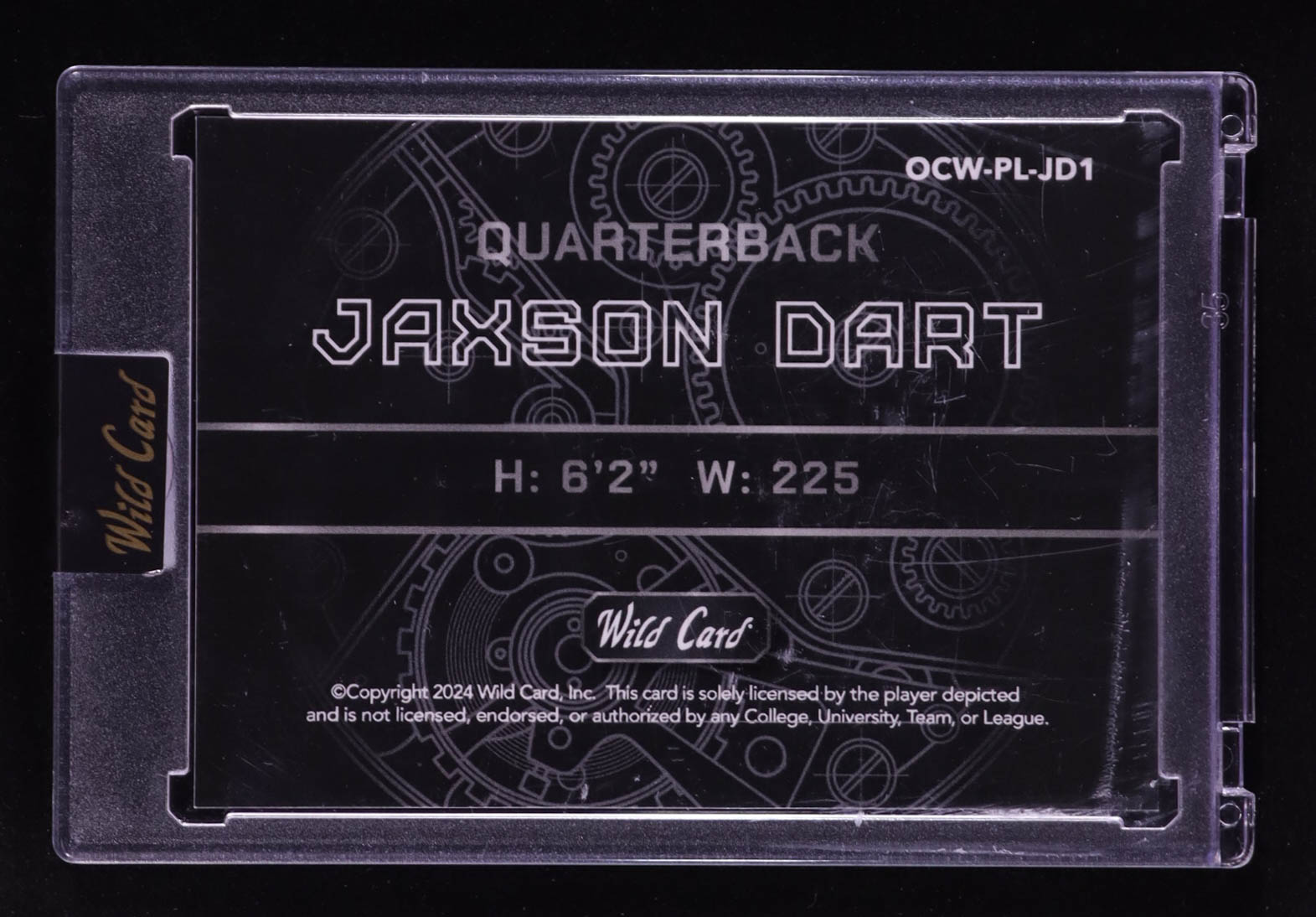 Jaxson Dart 2024 Purple Color Match QB1 On The Clock Wild Card 2024 RC #11/15 at PristineAuction.com Jaxson Dart 2024 Purple Color Match QB1 On The Clock Wild Card 2024 RC #11/15 at PristineAuction.com