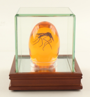 Jurassic Park Replica Mosquito In Amber With Wood & Glass Display Case at PristineAuction.com
