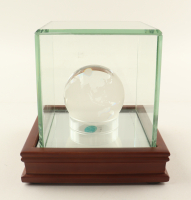 Tiffany & Co. Lead Crystal Globe With Wood & Glass Display Case at PristineAuction.com