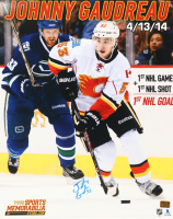 Johnny Gaudreau Signed Flames 16x20 Photo (Gaudreau) at PristineAuction.com