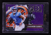 Jaxson Dart 2024 Wild Card QB1 On The Clock Purple RC #4/25 at PristineAuction.com