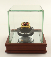 1975 Boston Red Sox World Series Fenway Park Replica Ring With Wood & Glass Display Case at PristineAuction.com