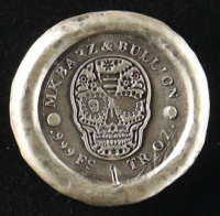 MK Barz "Sugar Skull" 1 Troy Ounce .999 Fine Silver Bullion Round at PristineAuction.com