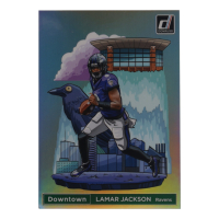 Lamar Jackson 2024 Panini Donruss Football Oversize Downtown! Jumbo #1 at PristineAuction.com