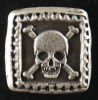 MK Barz "Skull Stamp" 1 Troy Ounce .999 Fine Silver Bullion Bar at PristineAuction.com