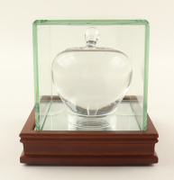 Tiffany & Co. Lead Crystal Apple With Wood & Glass Display Case at PristineAuction.com