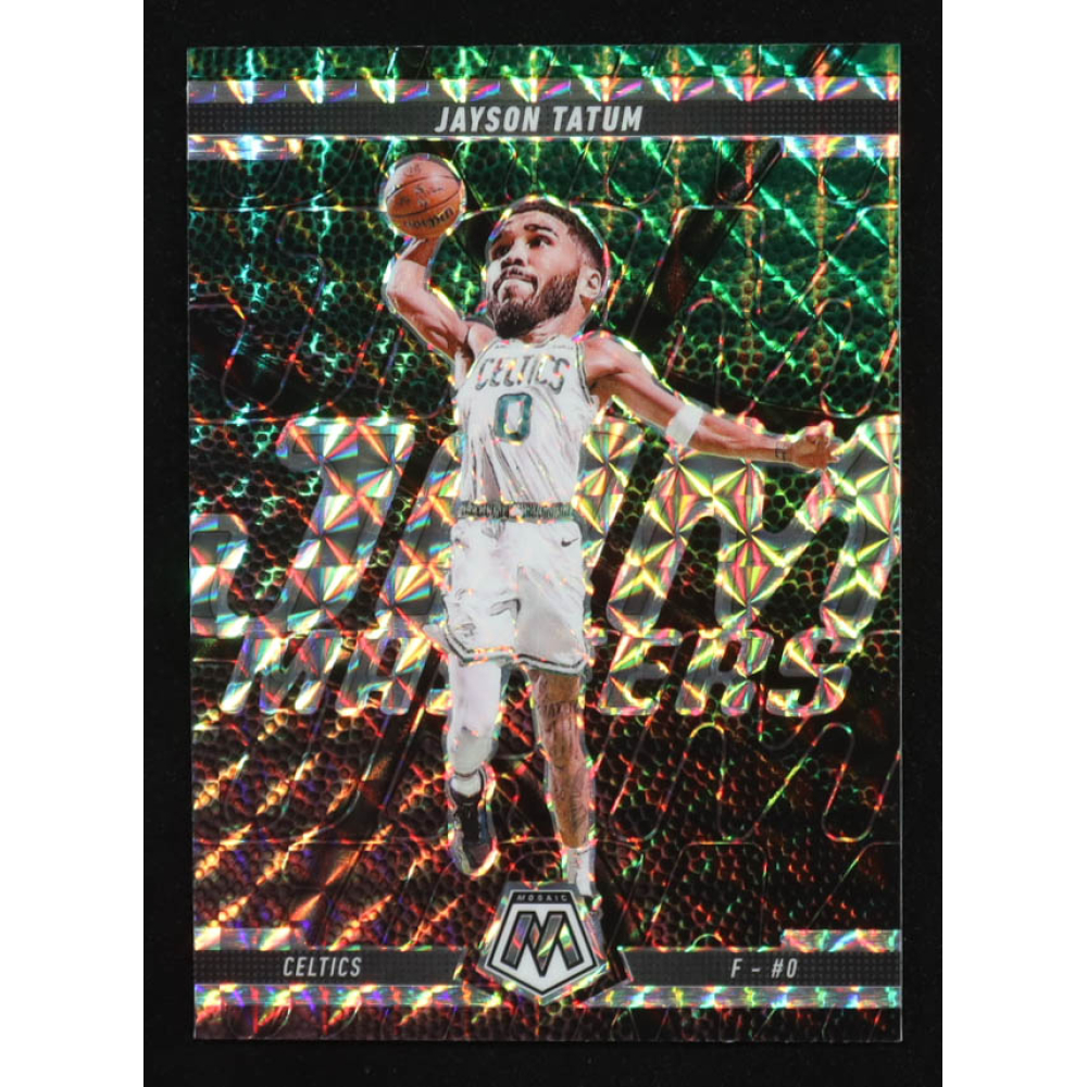 Jayson Tatum 2024-25 Panini Mosaic Jam Masters Mosaic Green #15 at PristineAuction.com