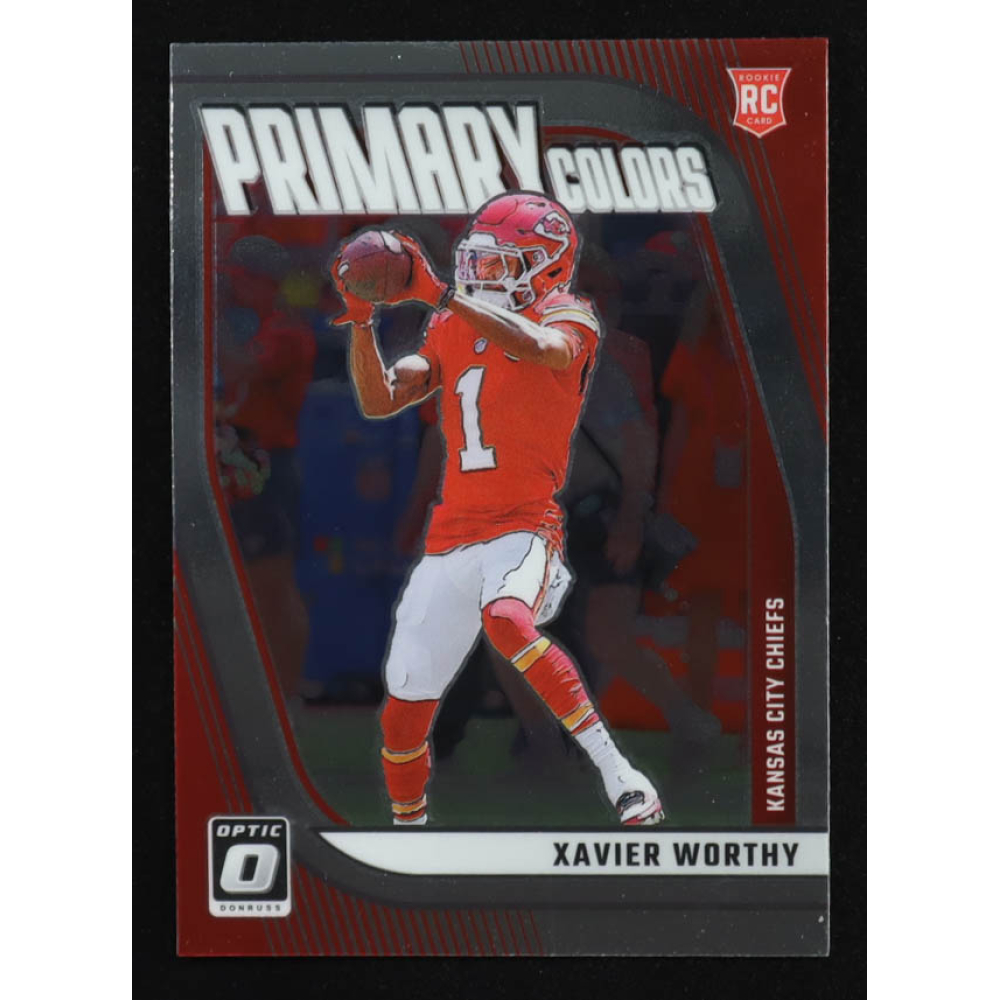 Xavier Worthy 2024 Donruss Optic Rookie Primary Colors #7 RC at PristineAuction.com