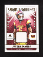 Jayden Daniels 2025 Panini Luminance Bright Beginnings Jerseys Gold #8 #02/50 at PristineAuction.com
