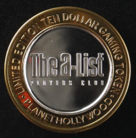 Planet Hollywood Casino $10 "The A-List Players Club" .999 Fine Silver Gaming Token at PristineAuction.com