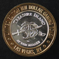 Treasure Island Casino $10 .999 Fine Silver Gaming Token at PristineAuction.com