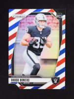 Brock Bowers 2024 Panini Prizm Prizms Red White and Blue #315 RC at PristineAuction.com