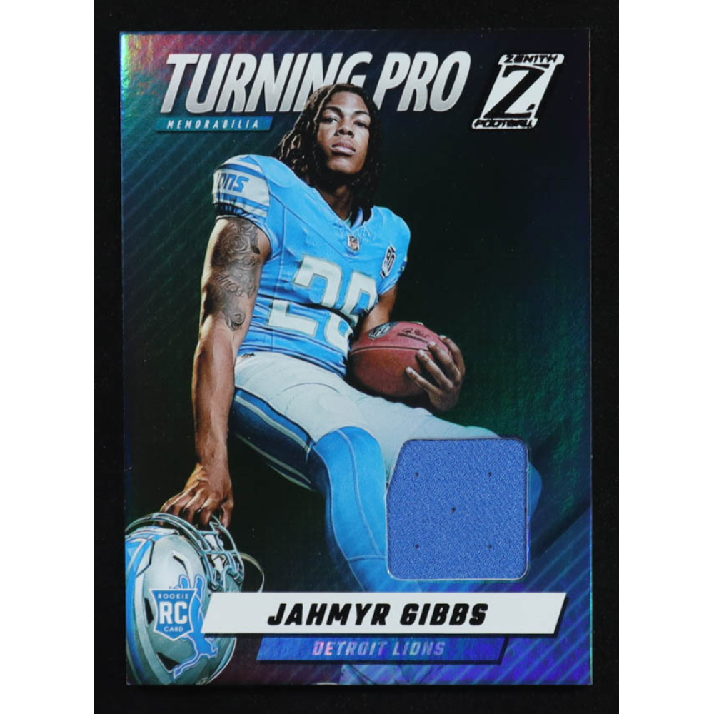 Jahmyr Gibbs 2023 Zenith Turning Pro Memorabilia #4 RC at PristineAuction.com