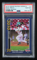 Mike Trout 2010 Cedar Rapids Kernels Rising Alumni Team Issue #1 RC (PSA 10) at PristineAuction.com