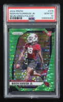 Marvin Harrison Jr. 2024 Panini Prizm Prizms Neon Green Pulsar #375 RC (PSA 10) at PristineAuction.com