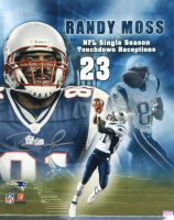 Randy Moss Signed Patriots 16x20 Photo (YSMS & Moss) at PristineAuction.com