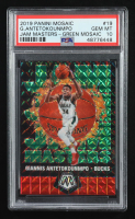 Giannis Antetokounmpo 2019-20 Panini Mosaic Jam Masters Mosaic Green #19 (PSA 10) at PristineAuction.com