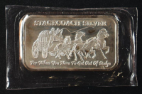Silvertowne "Stagecoach" Divisible 1 Ounce .999 Fine Silver Bullion Bar at PristineAuction.com