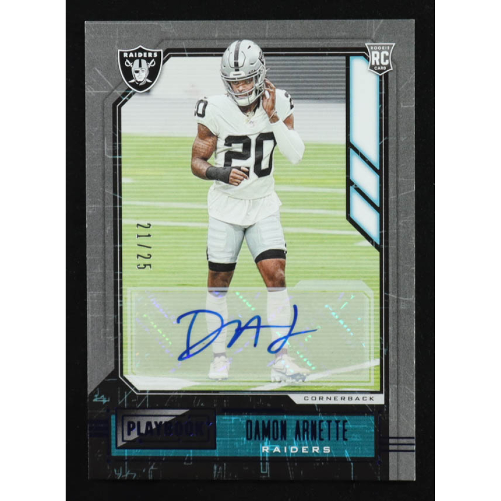 Damon Arnette 2020 Panini Playbook Rookies Signatures Blue #170 #21/25 RC at PristineAuction.com
