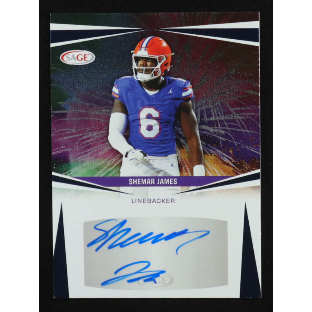 Shemar James 2025 Sage Signature Fireworks Holo #ASJ RC at PristineAuction.com