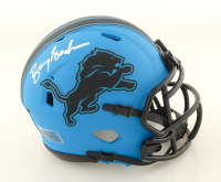 Barry Sanders Signed Lions Rave Alternate Speed Mini Helmet (Schwartz) at PristineAuction.com