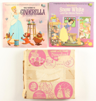 1969 Disneyland "Snow White & Cinderella" Vintage Set of (2) Vinyl LP Albums with Original Vintage Disney Mailing Box at PristineAuction.com