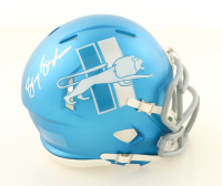 Barry Sanders Signed Lions 2023 Alternate Speed Mini Helmet (Schwartz) at PristineAuction.com