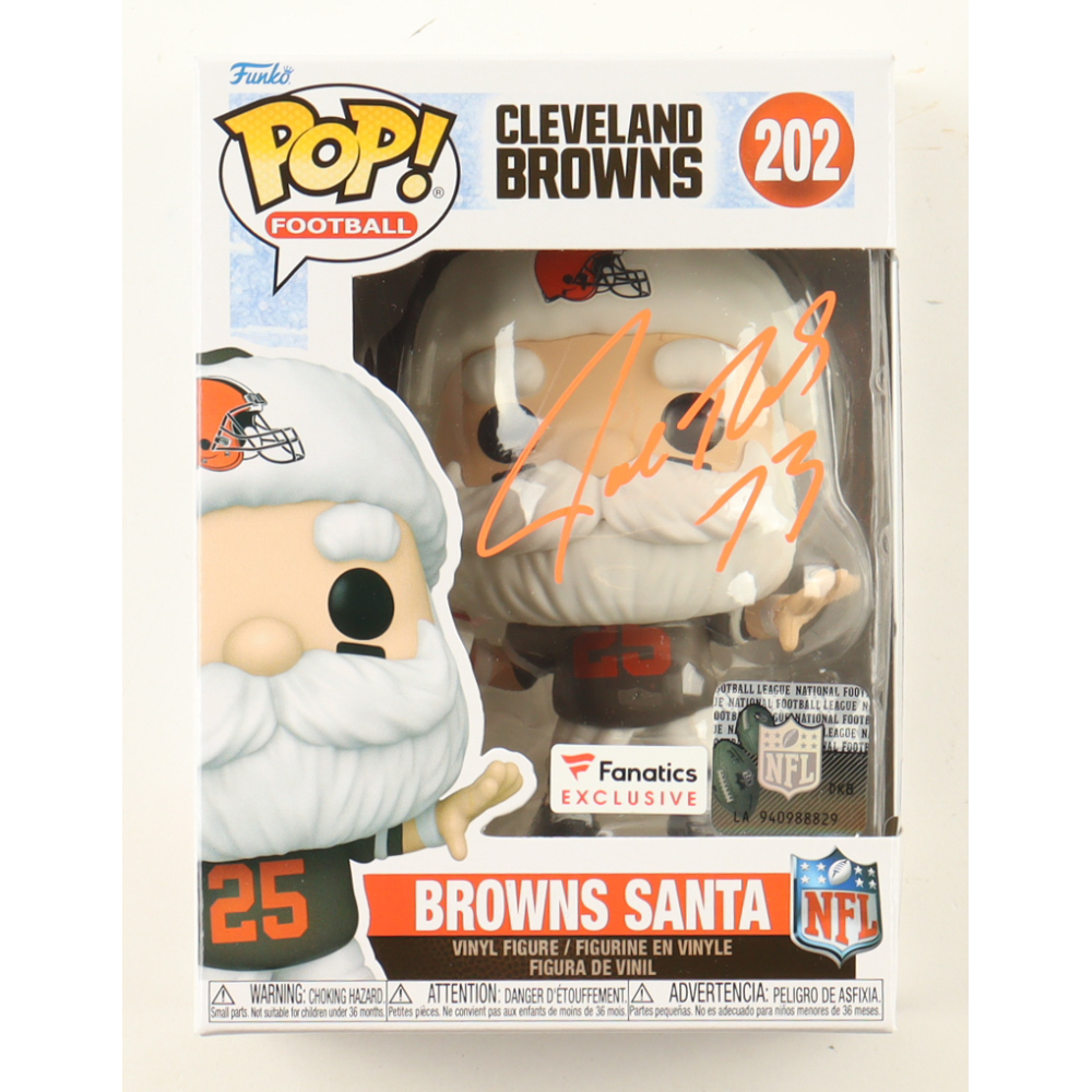 Joe Thomas Signed Browns #202 Browns Santa Funko Pop! Vinyl Figure (Schwartz) at PristineAuction.com