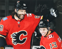 Johnny Gaudreau Signed Flames 16x20 Photo (Gaudreau) at PristineAuction.com