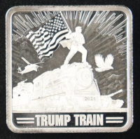 "Trump Train" - Donald Trump 1 Ounce .999 Fine Silver Bullion Bar at PristineAuction.com