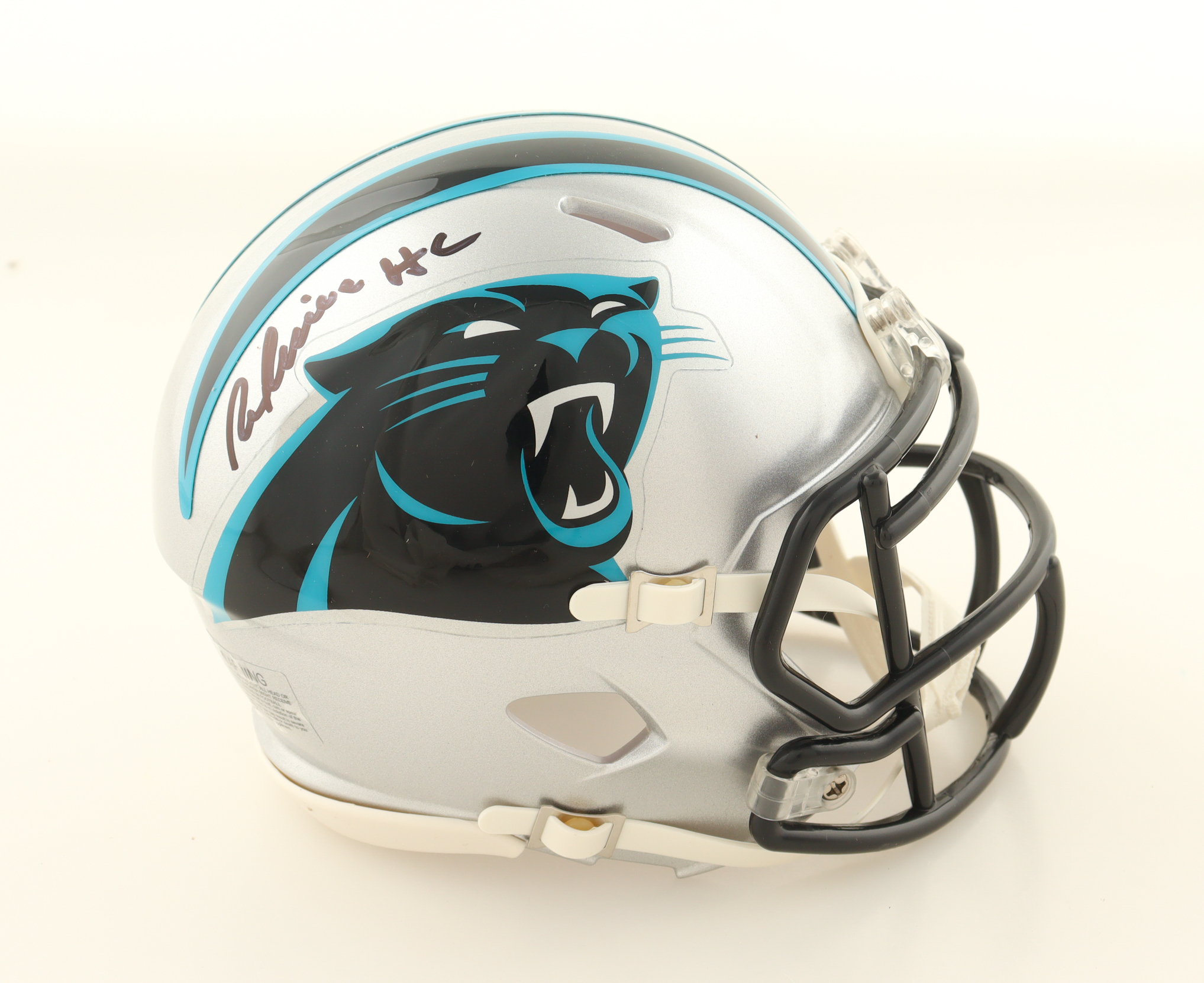 Ron Rivera Signed Panthers Speed Mini Helmet Inscribed "HC" (Schwartz) at PristineAuction.com Ron Rivera Signed Panthers Speed Mini Helmet Inscribed "HC" (Schwartz) at PristineAuction.com