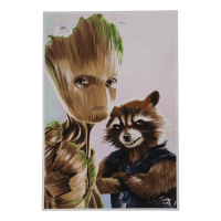 "Rocket & Groot" Guardians of the Galaxy 13x19 Lithograph by Tony Santiago (PA) at PristineAuction.com