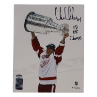 Chris Chelios Signed Red Wings 8x10 Photo Inscribed "02, 08 Champs" (Schwartz) at PristineAuction.com