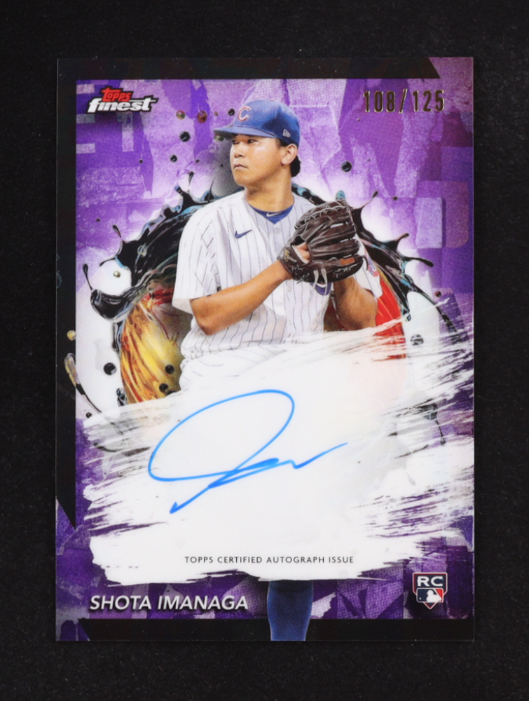 Shota Imanaga 2024 Finest Autographs Purple Refractors #FASI #108/125 RC