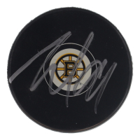 Nikita Zadorov Signed Bruins Logo Hockey Puck (JSA) at PristineAuction.com