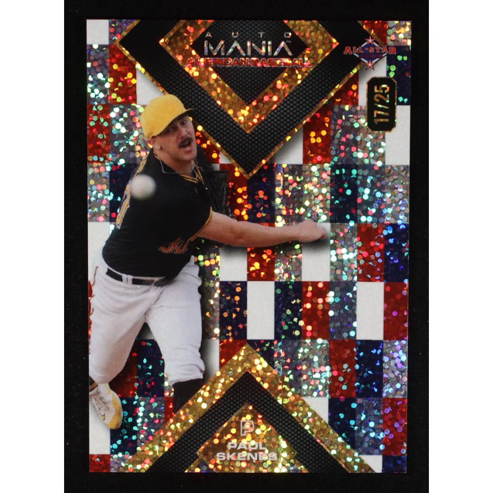 Paul Skenes 2024 Wild Card Auto Mania American All-Star Square Americana Sparkles All-Star #AMASQPS2 #17/25 RC at PristineAuction.com