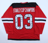 "Stanley Cup Champions" Jersey Signed by (17) with Turner Stevenson, Martin Brodeur, Ken Daneyko, Jamie Langenbrunner (JSA) at PristineAuction.com