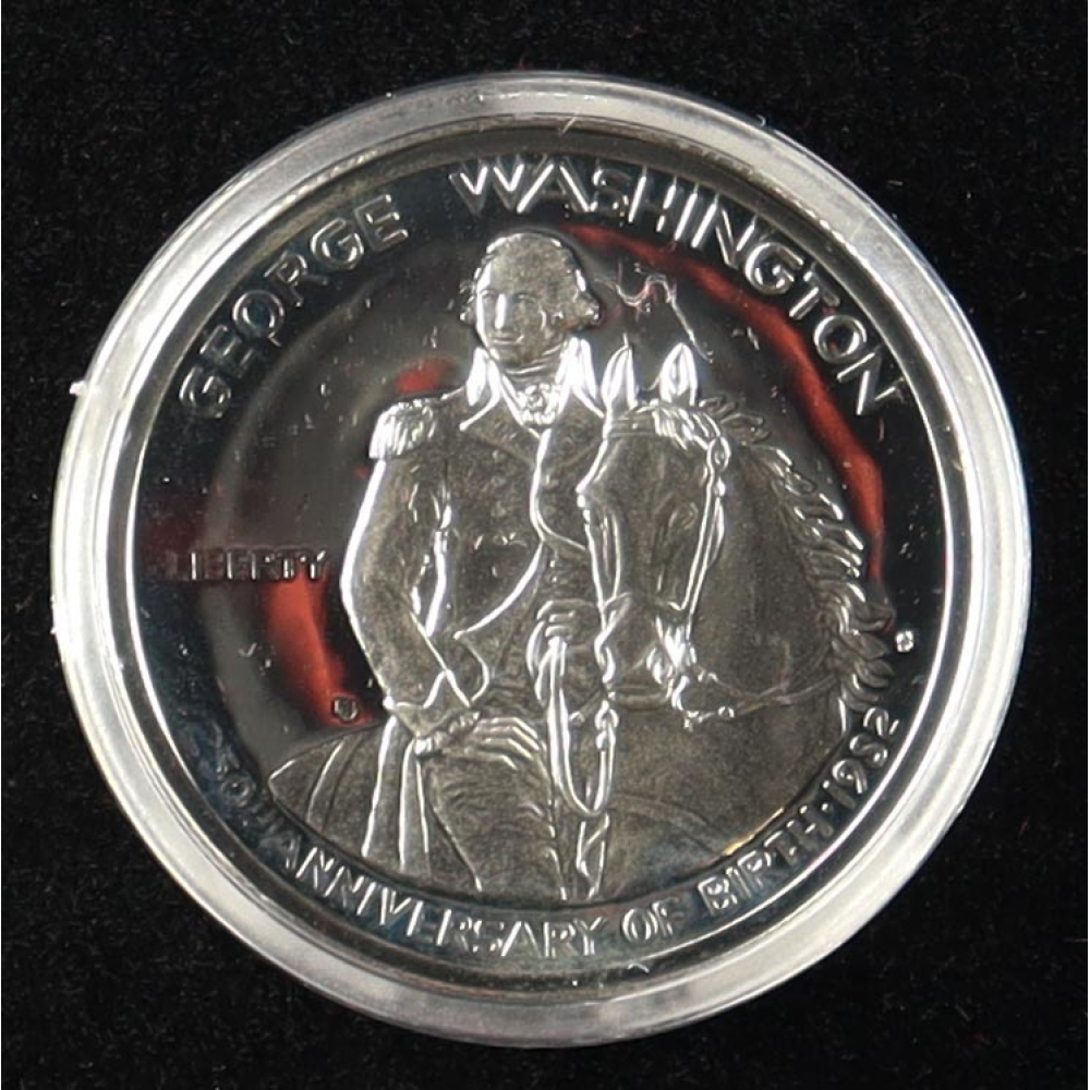 1982-S George Washington Commemorative Half Dollar - 90% Silver Proof with Original Box & COA at PristineAuction.com