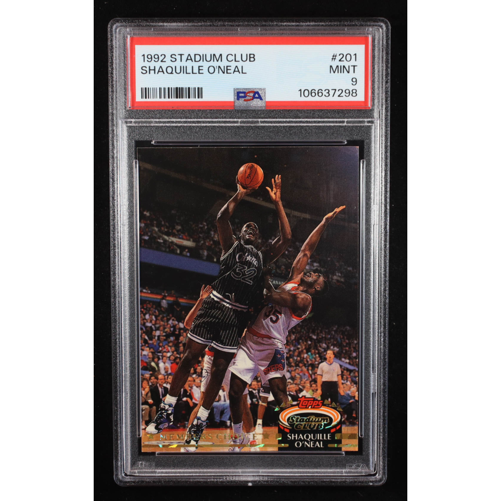 Shaquille O'Neal 1992-93 Stadium Club Members Only Parallel #201 MC RC (PSA 9) at PristineAuction.com