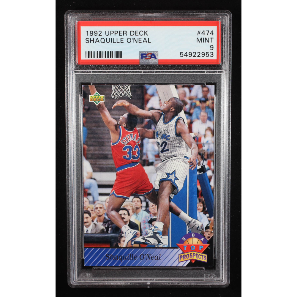 Shaquille O'Neal 1992-93 Upper Deck #474 TP RC (PSA 9) at PristineAuction.com